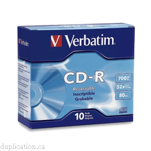 Verbatim CD-R - 700 MB - 80min - 52X - storage media 8x10pk