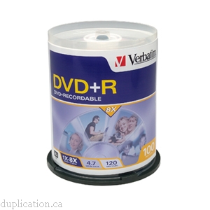 Verbatim - 100 x DVD+R 4.7 GB 8x – spindle
