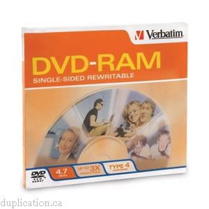 Storage media  - DVD-RAM - 4.7 GB - 3x