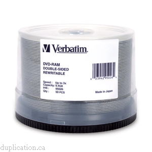 Verbatim DataLifePlus 50 x DVD-RAM 9.4 GB 3x – cakebox