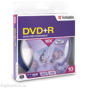 DVD+R 4.7GB 16X Branded, 10pk, Spindle Box