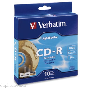 Verbatim DataLifePlus LightScribe - CD-R 700 MB ( 80min ) 52x - 10pk