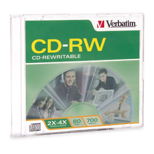 CD-RW 80MI/700MB 2X-4X 100PK SLIM CASE