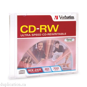 CD-RW 80M/700MB 16X-24X 100PK SLIM CASE