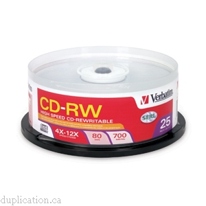 Verbatim -  10X25PK  x CD-RW 700 MB ( 80min ) 4x - 12x - cakebox - storage media