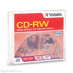CD-RW 80M/700MB 4X-12X 100PK SLIM CASE