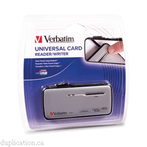 Verbatim 15-in-1 Card Reader with One Touch Copy Button - card reader - Hi-Speed
