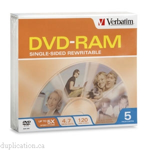 Verbatim DVD-RAM x 5 - 5 x DVD-RAM 4.7 GB 5x - slim jewel case - storage media