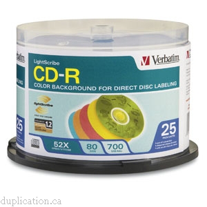 CD-R 700 MB ( 80min ) 52x - blue, yellow, red, green, orange - 25pk spindle