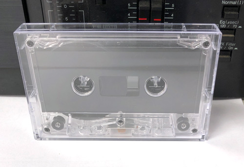 C-92 BASF High-Bias Chrome Audio Tape in Clear Chrome Tabs In Cassette Shell and CB-027 Cases