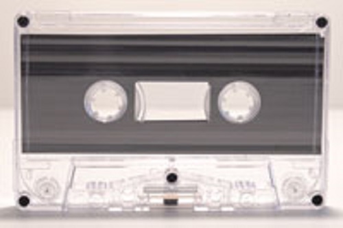 C-10 Clear Cassette w/ Grey line Hifi Ferro Type 1 Audio Cassette   