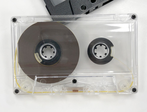 C-121 Transparent Tabs Out Audio Cassettes with BASF Ferro Hi-Fi Music Grade Tape