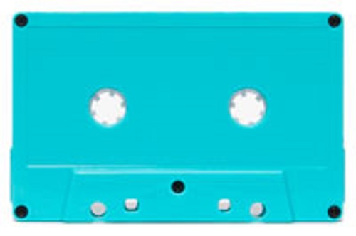 C-49 Turquoise, no window, Pantone 319C Hifi Ferro Type 1 audio Cassette  