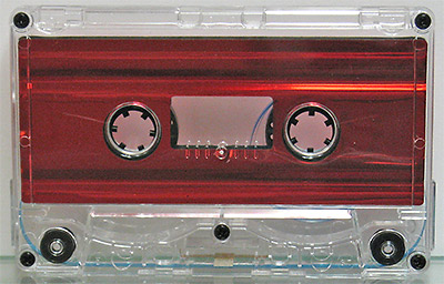 C-48 Metallic Red Foil Audio Cassettes with RTM Hi-Fi Music-Grade Audio Tape