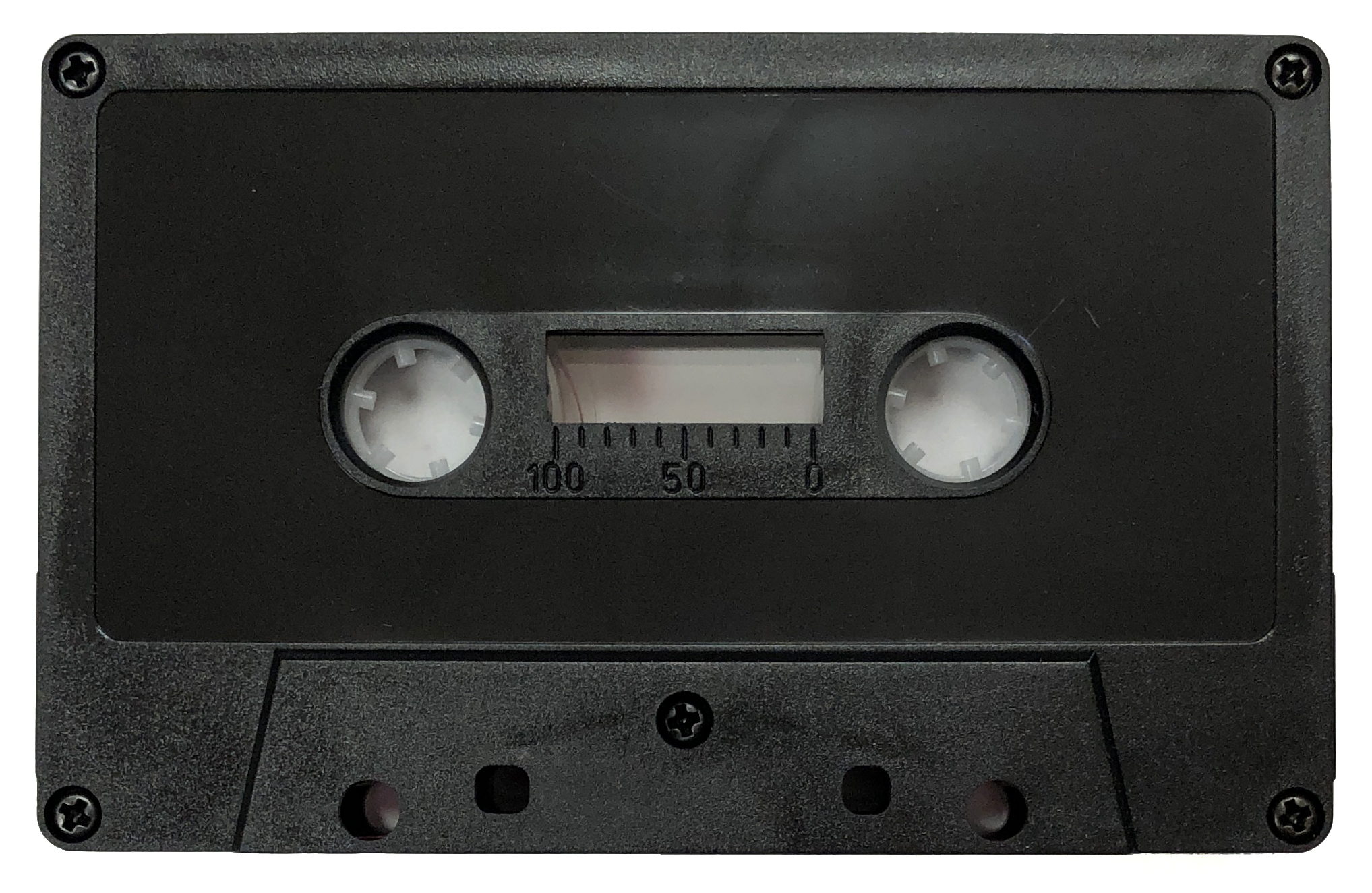C-52 Matte Black Chrome Cassettes with Hi-Fi Music-Grade Audio Tape 