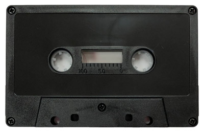 C-77 Black Audio Cassettes with Super Ferro Music-Grade Audio Tape