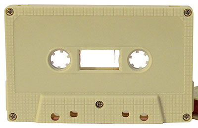C-30 Old Computer Color Audio Cassettes, Tabs In, With Vintage-Style Case