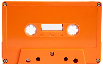 C-18 Orange Audio Cassettes with Hi-Fi Ferro Music-Grade Audio Tape