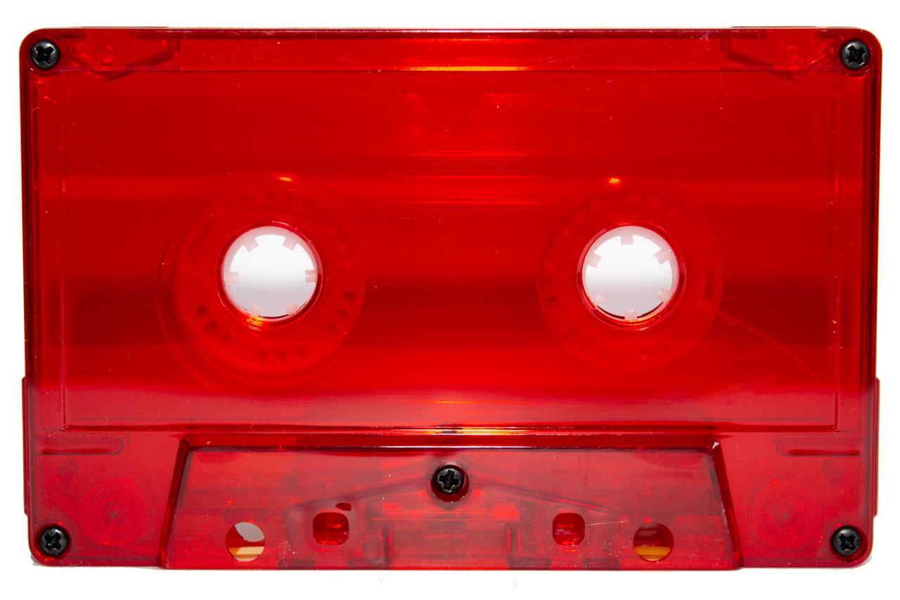 C-27 Red Transparent Music-Grade Audio Cassettes