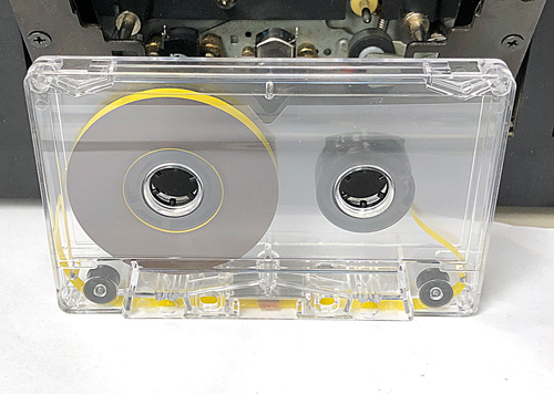 C-58 Transparent Audio Cassettes with Vintage Super Ferro Music-Grade Audio Tape
