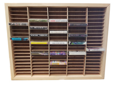 Wood Storage Rack For 100 Audio Cassettes