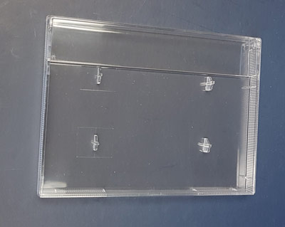 Double Cassette Box, 2 Side by Side, Clear/Clear, With Posts