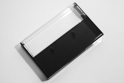 Black and Clear Cassette Box with Straight Blades, Pristine Condition