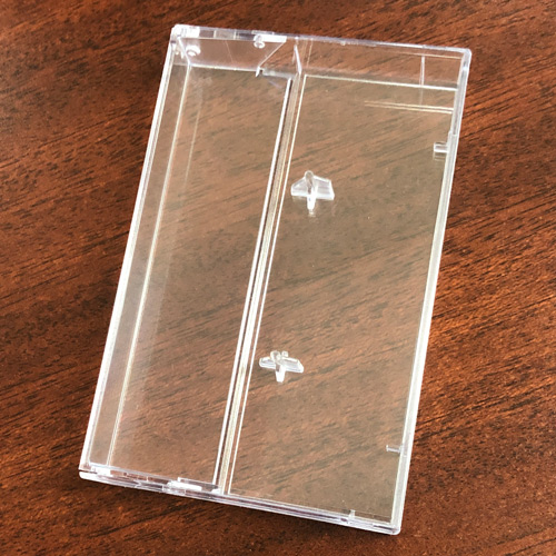 Heavy Duty Clear Cassette Cases with square corners