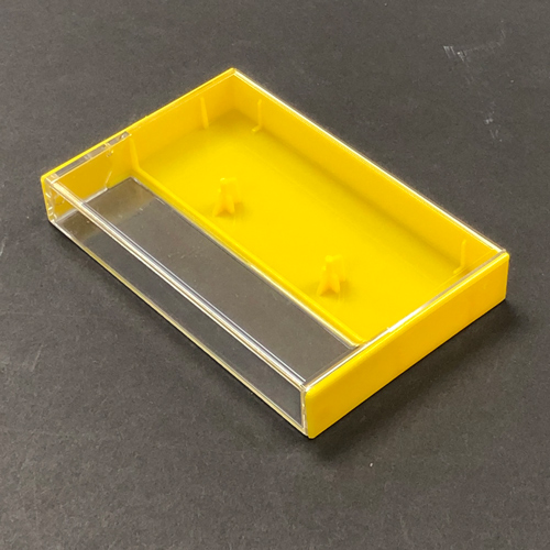 Clear/Yellow Cassette Cases With Square Corners
