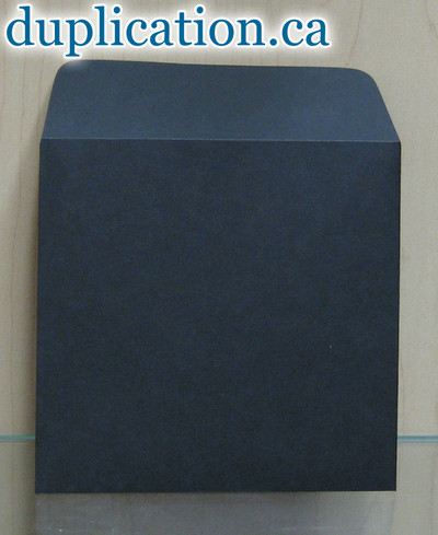 Black paper sleeve without window, with flap