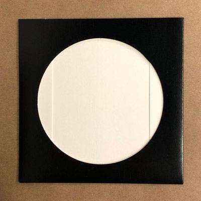 300 Black Cardboard Sleeves With Hole for CD, coated board
