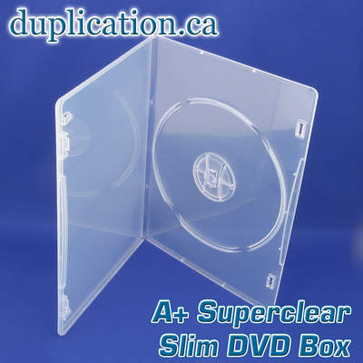 Slim Clear DVD box with overlay A+