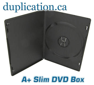 Black 7mm Slim DVD Case with Overlay