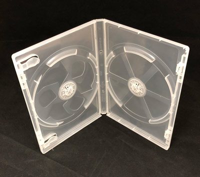 Pro Quality Super-Clear 15mm Double DVD Case Side By Side
