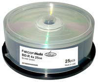 Falcon 25GB 4X Blu-ray BD-R Disc with Shiny Silver Hub Printable Surface