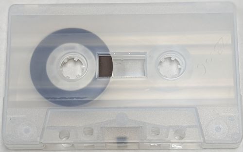 C-29 White Matte (Tabs-out) loaded with hi-fi tape 