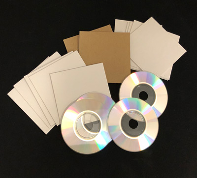 Mini CD DVD Blank Jackets - 25 pack