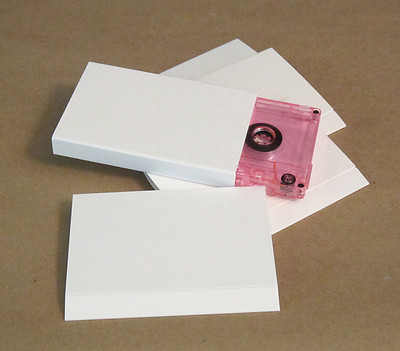 Blank White Cassette O-Cards, 15 Point Matte White Board 50 pieces