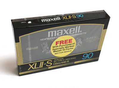 Maxell XLII-S 90 Minute Cassette With Super Silent Phase Accuracy Mechanism (B stock)