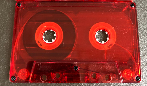 Red Transparent C-47 Audio Cassettes