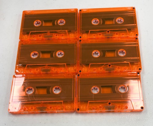 C-20 Orange Tint Audio Cassette Tapes