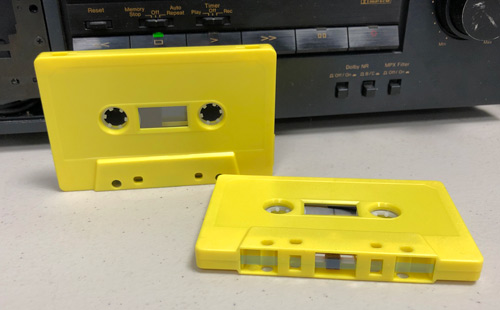 C-43 Yellow Audio Cassettes with Hi-Fi Music Grade Tape