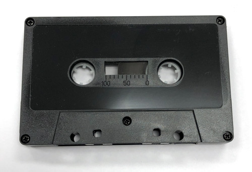 C-74 Retro Black Cassettes with Hi-Fi Music-Grade Audio Tape