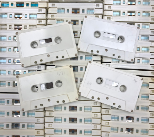 C-52 Vintage Old-School Normal Bias Tape in Off-White Cassette Shells