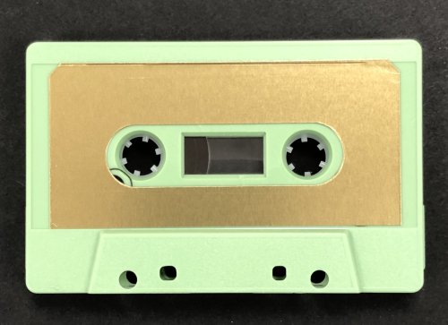 C-23 Pea Green cassette with HiFi Music Grade Tape and Gold Labels