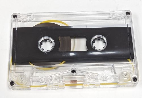 C-38 Clear with Black liners (Tabs-Out) loaded with hi-fi Tape  