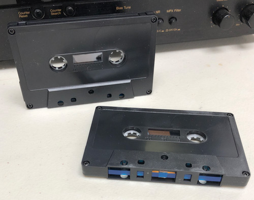 C-122 Black Tabs In Music-Grade Audio Cassettes