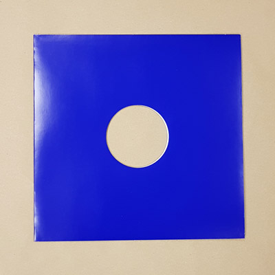 Blank Blue Jacket for Vinyl 12" Records With Hole - 10pk