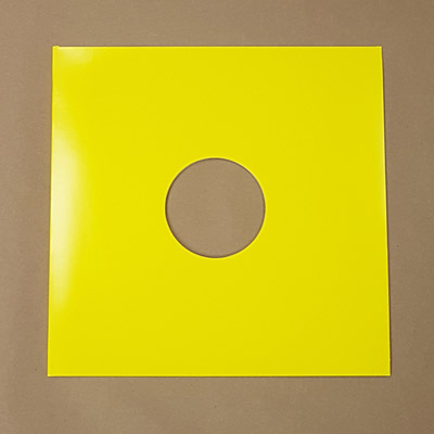 Blank Yellow Jacket for Vinyl 12" Records With Hole - 10pk