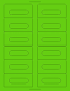 Fluorescent Green Audio Cassette Labels for Laser and Inkjet Printers - 12 Up, Square Bottom Corners